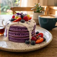 Tips Membuat Pancake Ubi Ungu agar Tidak Bantat/AI Generated