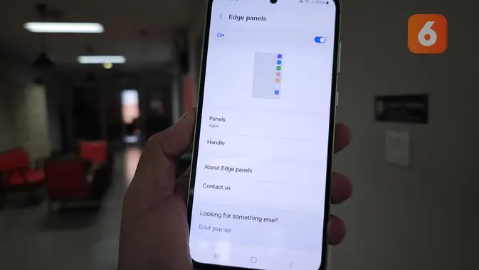 <p>Fitur Edge Panel di Samsung Galaxy A55. Liputan6.com/Iskandar</p>