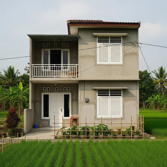 9 Inspirasi Gambar Rumah Sederhana Ukuran 6x9 di Kampung 2 Lantai