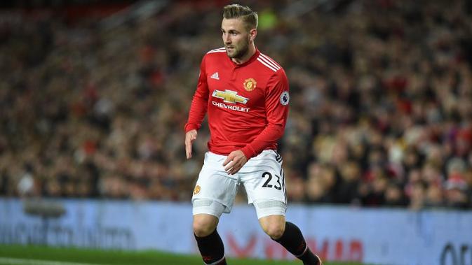 Bek Manchester United, Luke Shaw. (AFP/Oli Scarff)