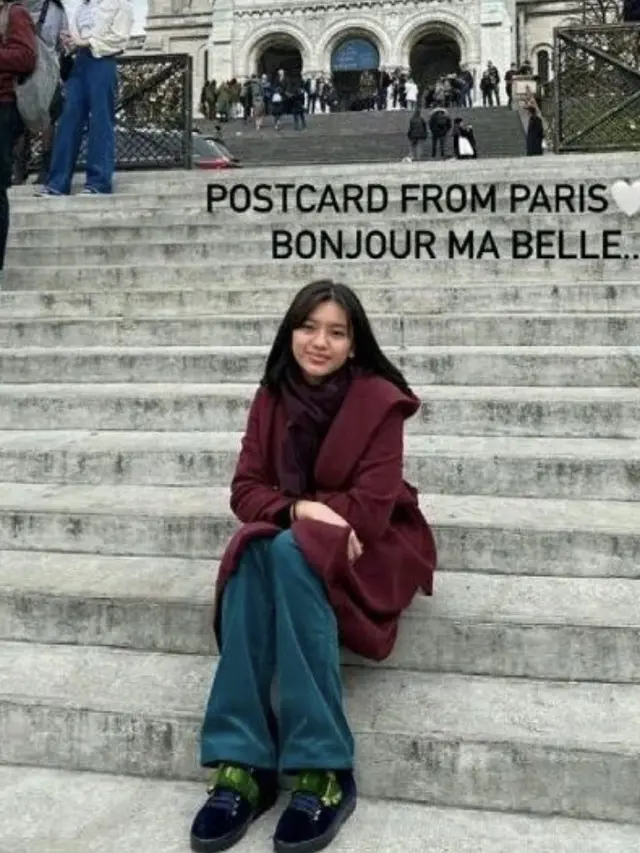 5 Potret Tampilan Alleia, Putri Ariel NOAH Akrab dengan Tyna dan Anya Geraldine di Paris