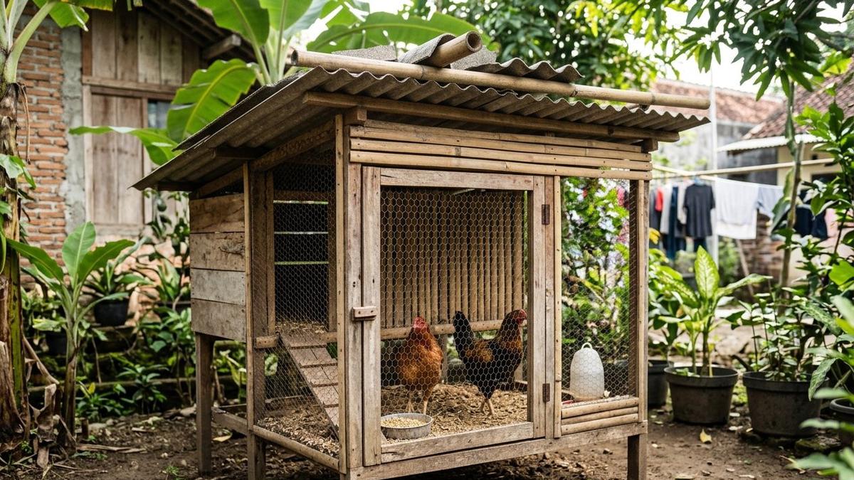 Cara Membuat Kandang Ayam Sederhana yang Murah, Mudah, dan Tahan Lama