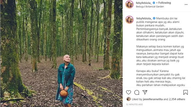 Feby Febiola Akui Tak Mudah Jujur soal penyakitnya