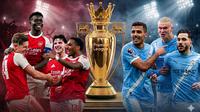 Cover Arsenal versus Manchester City. (Bola.com/Gemini)