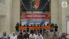 Dirtipidum Bareskrim Polri merilis kasus kejahatan Tindak Pidana Perdagangan Orang jaringan Timur Tengah Arab Saudi dan UEA di Bareskrim Polri, Jakarta, Selasa (29/10/2019). Sebanyak 48 orang korban akibat TPPO dan Tindak Pidana Perlindungan Pekerja Migran Indonesia ((PMI). (merdeka.com/Imam Buhori)