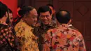 Menko Polhukam Tedjo Edy Purjiatno (tengah) terlihat menghadiri acara International Conferencen Terrorisn & ISIS di Jiexpo Jakarta, Senin (23/3/2015). (Liputan6.com/Faizal Fanani)