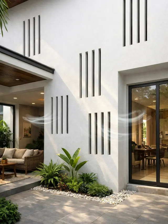 Desain Rumah Banyak Ventilasi Kecil tapi Efektif Bikin Adem (AI)