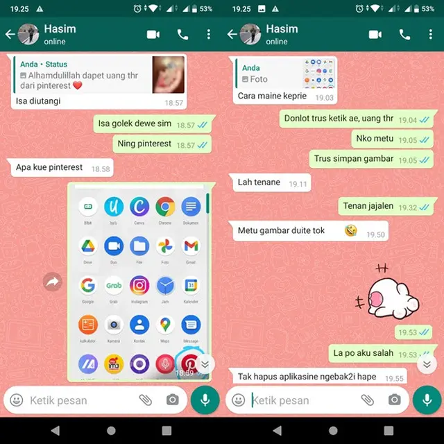 7 Chat Netizen Kena Prank Status Gambar Uang Ini Bikin Tepuk Jidat