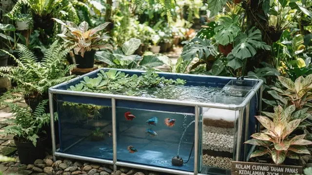 Desain Kolam Cupang Outdoor Tahan Panas