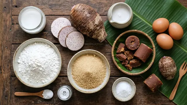 Resep Kue Talas Gula Merah (AI Generated)