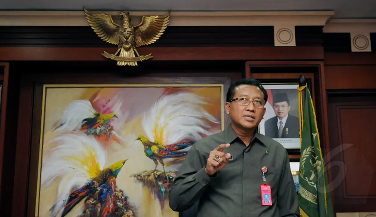 Jaksa Muda Pidana Khusus (Jampidsus), Widyopramono saat sesi wawancara khusus di Gedung Bundar Kejaksaan Agung, Jakarta, Kamis (29/1/2015). Widyopramono saat menjawab pertanyaan yang diajukan tim redaksi Liputan6.com. (Liputan6.com/Helmi Fithriansyah)
