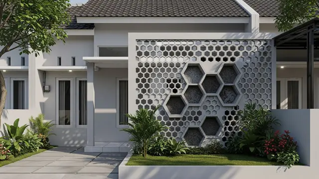 Roster Rumah Minimalis Modern yang Jadi Tren 2026 Model Hexagon dengan Pola Kedalaman