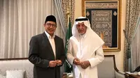 Menteri Agama (Menag), Lukman Hakim Saifuddin bertemu dengan Gubernur Makkah. Dok kemenag.