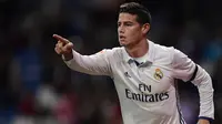 3. James Rodriguez (Real Madrid) - The Blues ingin merekrut gelandang 25 tahun ini untuk memperkuat lini tengah. Antonio Conte diklaim menyukai gaya permainan pesepak bola Kolombia itu sejak masih berkarier di AS Monaco. (AFP/Javier Soriano)