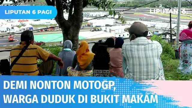 VIDEO: Tes Pramusim MotoGP, Bukit Area Pemakaman Disulap Jadi Tribun Dadakan