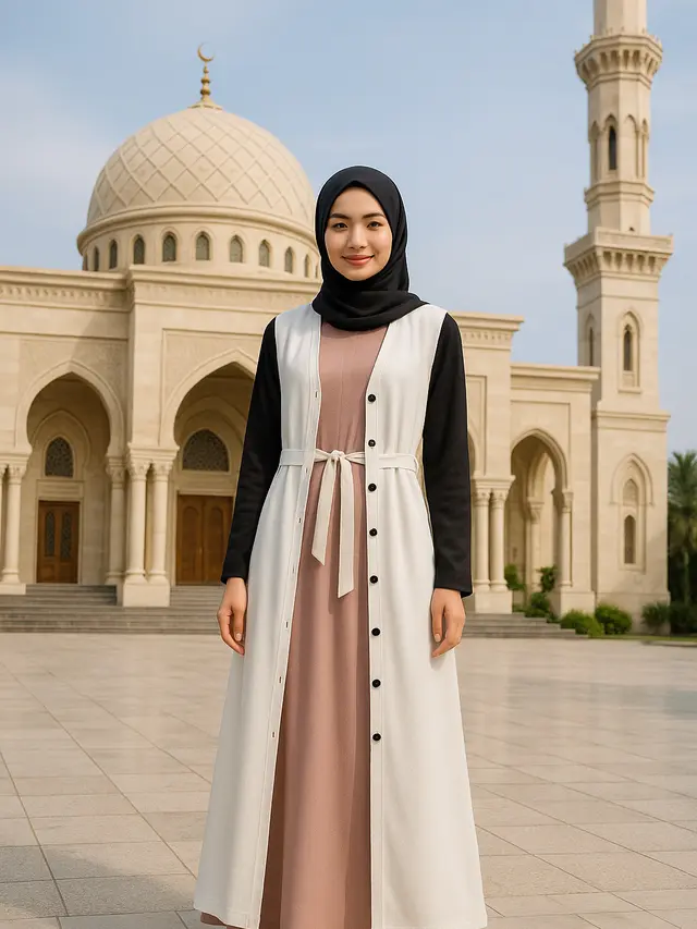 Outer Tanpa Lengan untuk Gamis, Inspirasi Tampil Stylis