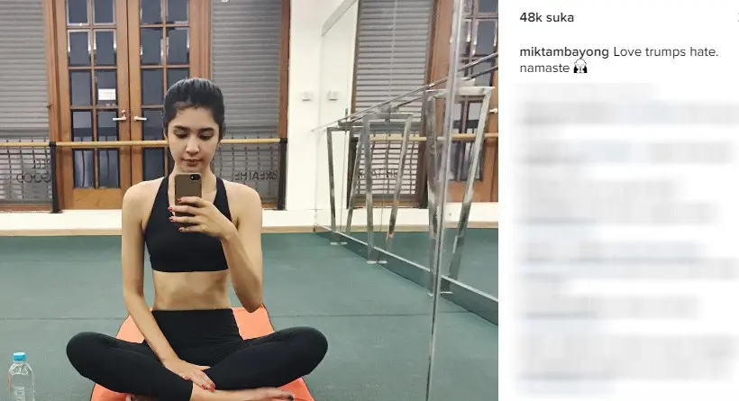 Mikha Tambayong pamer perut rata (Foto:Instagram)