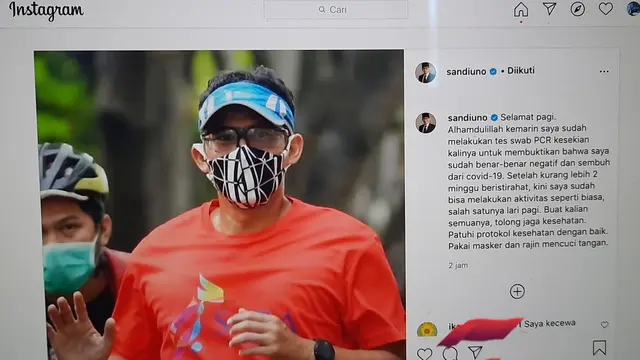 Unggahan Sandiaga Uno. (Foto: Instagram @sandiuno)