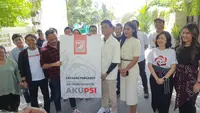 Putra bungsu Presiden Joko Widodo (Jokowi), Kaesang Pangarep resmi menjadi anggota Partai Solidaritas Indonesia (PSI) pada Sabtu (23/9/2023). (Fajar Abrori)