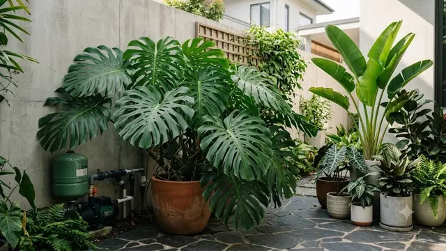 Gunakan Tanaman Daun Berukuran Besar (AI Generated)