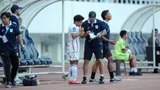 Andik Vermansah sebelum turun pada laga pertama BRI Super League, Garudayaksa FC melawan Java United  di Stadion Jatidiri, Semarang, Minggu (6-9-2026). (Dok. Garudayaksa FC)