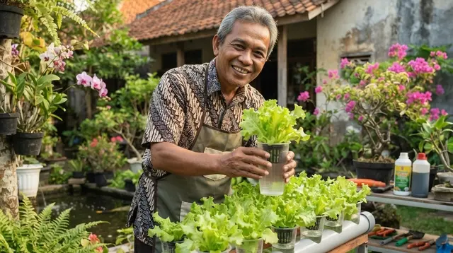 Cara Menanam Selada Hidroponik dari Gelas Plastik Bekas, Cocok Jadi Hobi Pensiunan