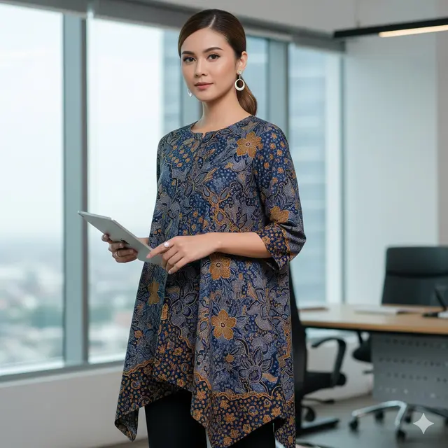 Tunik Batik A-Line Modern