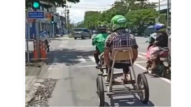 6 Kendaraan Nyeleneh Pengemudi Ojek Online Ini Bikin Geleng Kepala