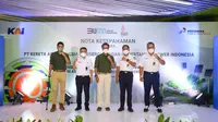 KAI-Pertamina NRE Kerja Sama Pasang Panel Surya di Stasiun