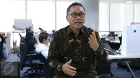 Ketua MPR Zulkifli Hasan saat berkunjung ke Liputan6.com di SCTV Tower, Jakarta, Kamis (11/8). (Liputan6.com/Angga yuniar)