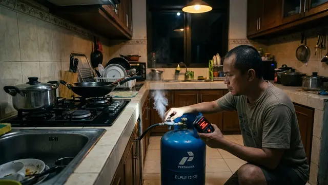 Kebocoran Gas di Dapur (AI Generated)