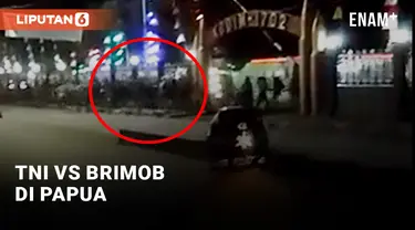 TNI vs Brimob di Papua