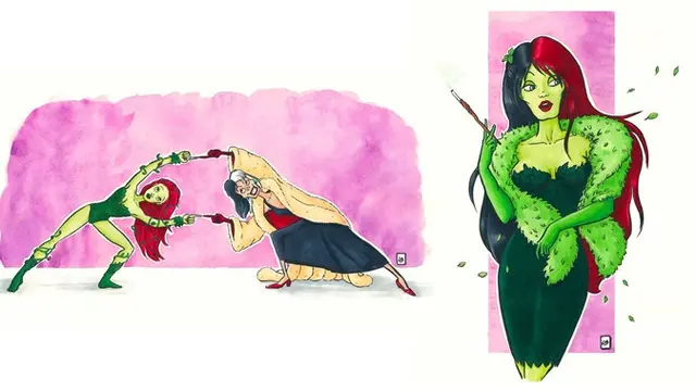 7 Ilustrasi Gabungan Dua Tokoh Animasi Ini Keren Banget