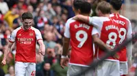 Selebrasi pemain Arsenal saat melumat Bournemouth di Liga Inggris (AFP)