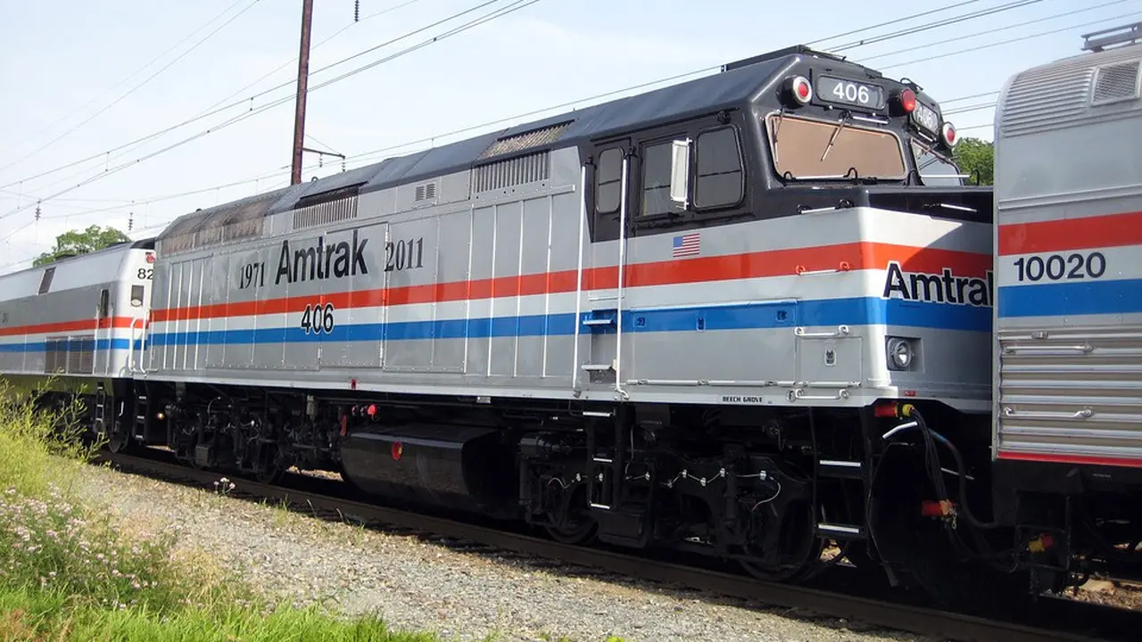 Ilustrasi kereta api Amtrak.