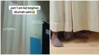 Viral Penampakan Kaki Pucat di Kamar Rumah Sakit Ini Bikin Merinding (TikTok/triiiimhrniii)