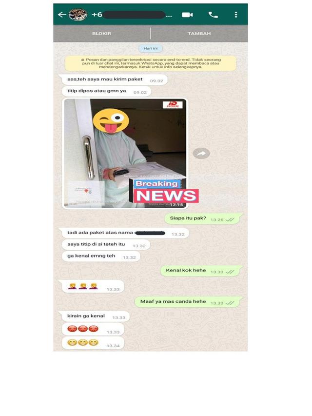 Simpan Nomor, 7 Chat Netizen dengan Kurir Paket Ini Bak Teman Sendiri