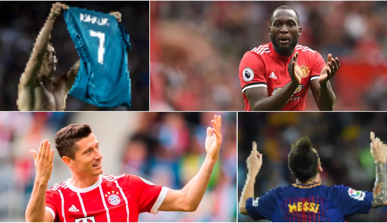 Berikut ini Cristiano Ronaldo dan enam calon kuat peraih gelar top scorer Liga Champions 2017/2018. (Kolase foto-foto dari AFP)