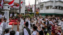 Insiden Hotel Yamato yang juga disebut sebagai Peristiwa Tunjungan menjadi sebuah sejarah yang terjadi di Surabaya pada 19 September 1945. (JUNI KRISWANTO/AFP)