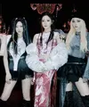 aespa akan meluncurkan mini album ke-3 mereka yang akan datang 'MY WORLD' dengan pra-rilis bersama dengan berbagai konten teaser. Keempat member merikis satu set foto teaser yang menampilkan karisma dan tatapan tajam mereka, bersama dengan track video lagu untuk “Salty And Sweet.  Credit: Instagram (@aespa_official)