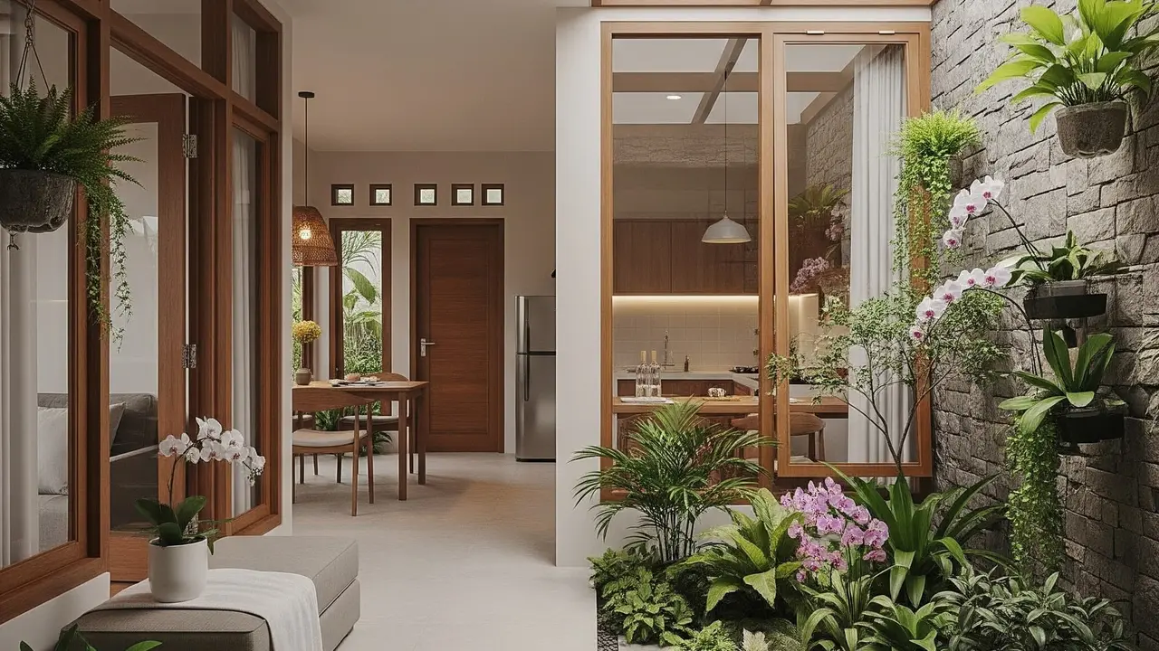 Model Rumah Kecil Tapi Luas dengan Taman Dalam Rumah