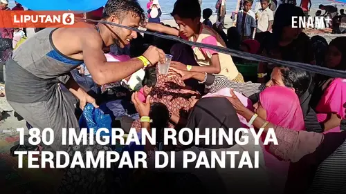 VIDEO: Imigran Rohingya Rebutan Makanan di Tenda Pengungsian