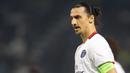 6. Zlatan Ibrahimovic – Penyerang LA Galaxy ini tercatat telah mengoleksi 30 trofi. Sebagian besar piala Ibrahimovic dimenangi saat memperkuat Paris Saint-Germain. (AFP/Karim Jaafar)