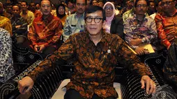 Menkum HAM, Yasonna Laoly saat acara Peringatan Hari HAM se-dunia ke-66 di Jakarta, Rabu (10/12/2014). (Liputan6.com/Miftahul Hayat)