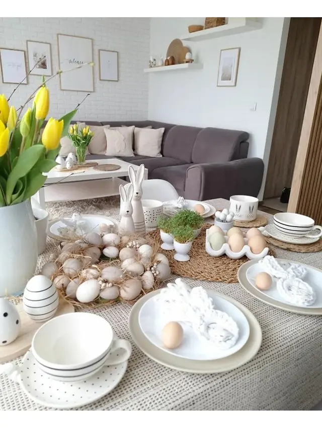 6 Potret Dekorasi Telur Paskah Cantik, Bikin Rumah Tambah Estetik
