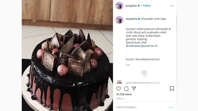 Ghirardelli Lindt Cake