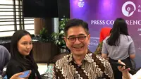 Ketua ASEAN Business Advisory Council (ASEAN-BAC) Arsjad Rasjid, mengaku akan menyampaikan di depan para delegasi ASEAN-BAC bahwa perekonomian Indonesia sangat resilien. (Tira/Liputan6.com)
