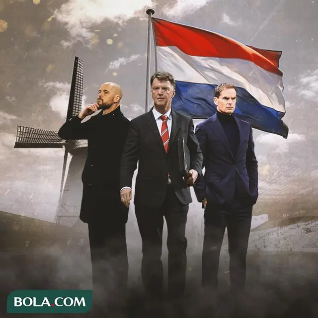 Ilustrasi - Erik ten Hag, Luis van Gaal, Frank De Boer