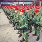 Apel tersebut digelar untuk mengecek kesiapan pasukan TNI dalam mengamankan proses sidang putusan gugatan pilpres oleh MK pada Kamis (21/8/14) siang. (Liputan6.com/Faizal Fanani) 