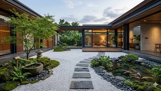 Inspirasi Taman Zen dan Kolam Ikan untuk Rumah Modern